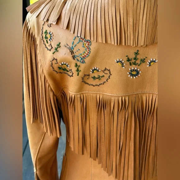 Rare Vintage Chris Line Originals 1940's/50's Era Fringe Deerskin Beaded Jacket - Picture 5 of 16